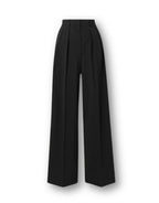 Wide Leg Tailored Trousers - Burgundy