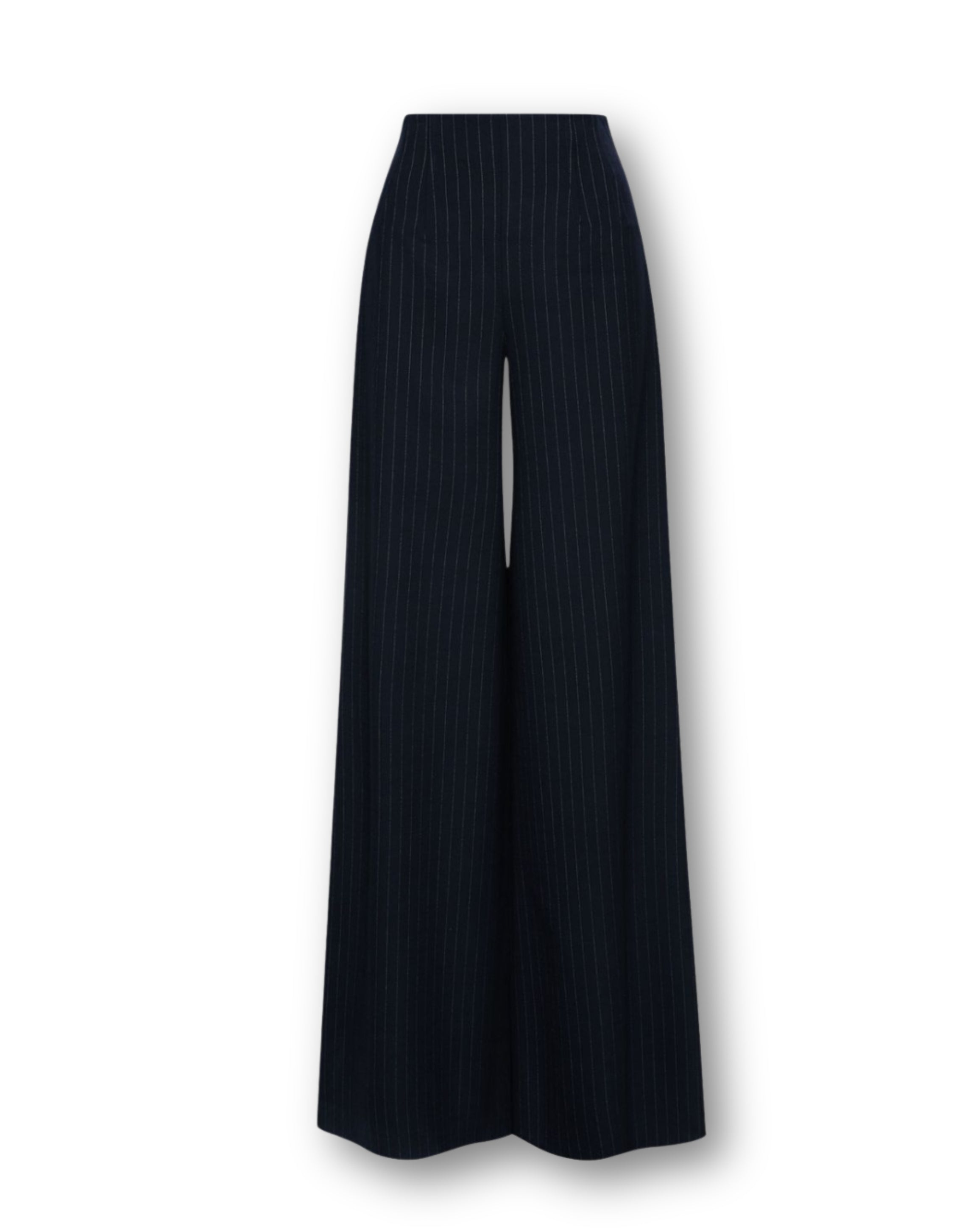 Pleated Wide Leg Trousers - Black
