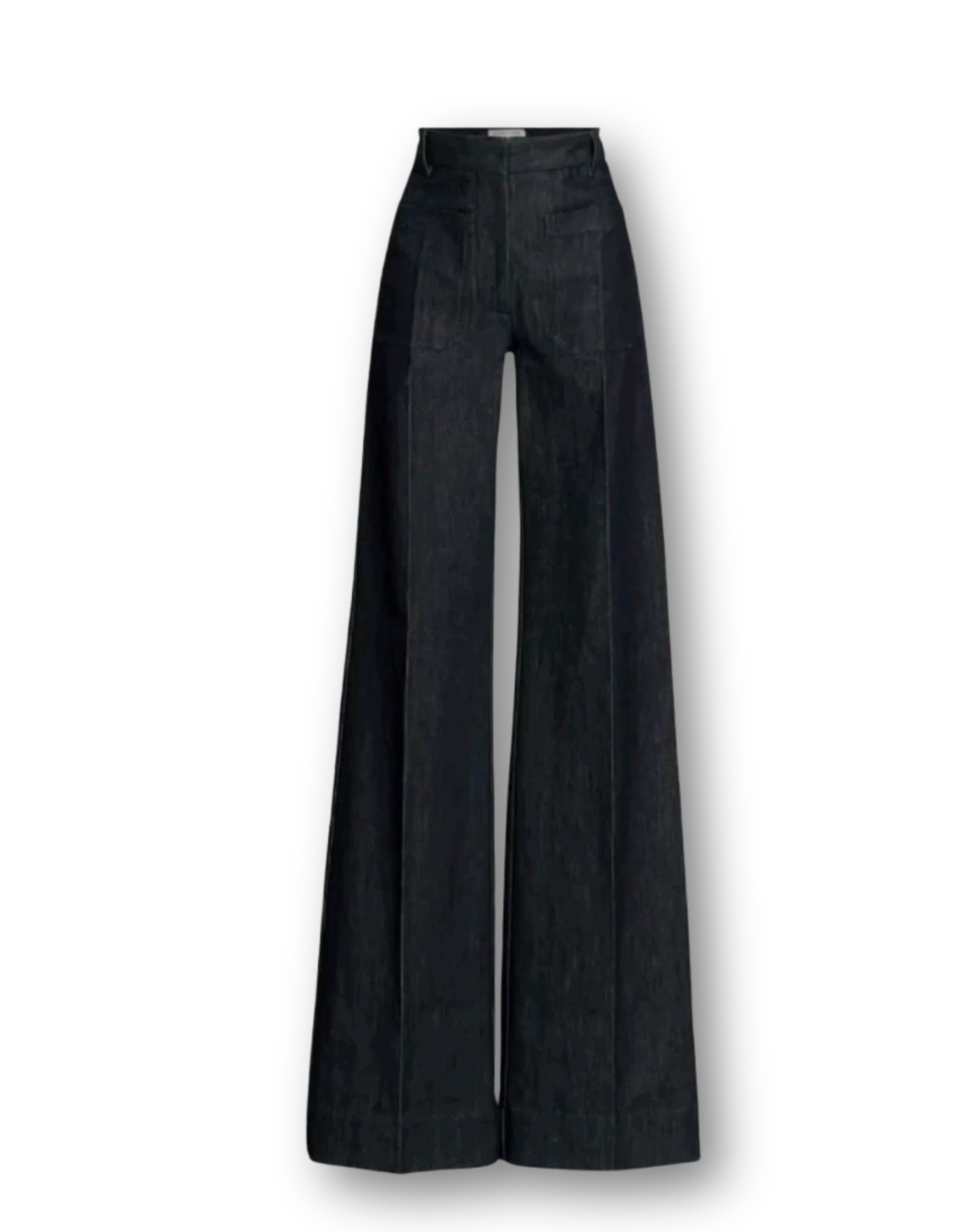 Navy Pinstripe Palazzo Pants