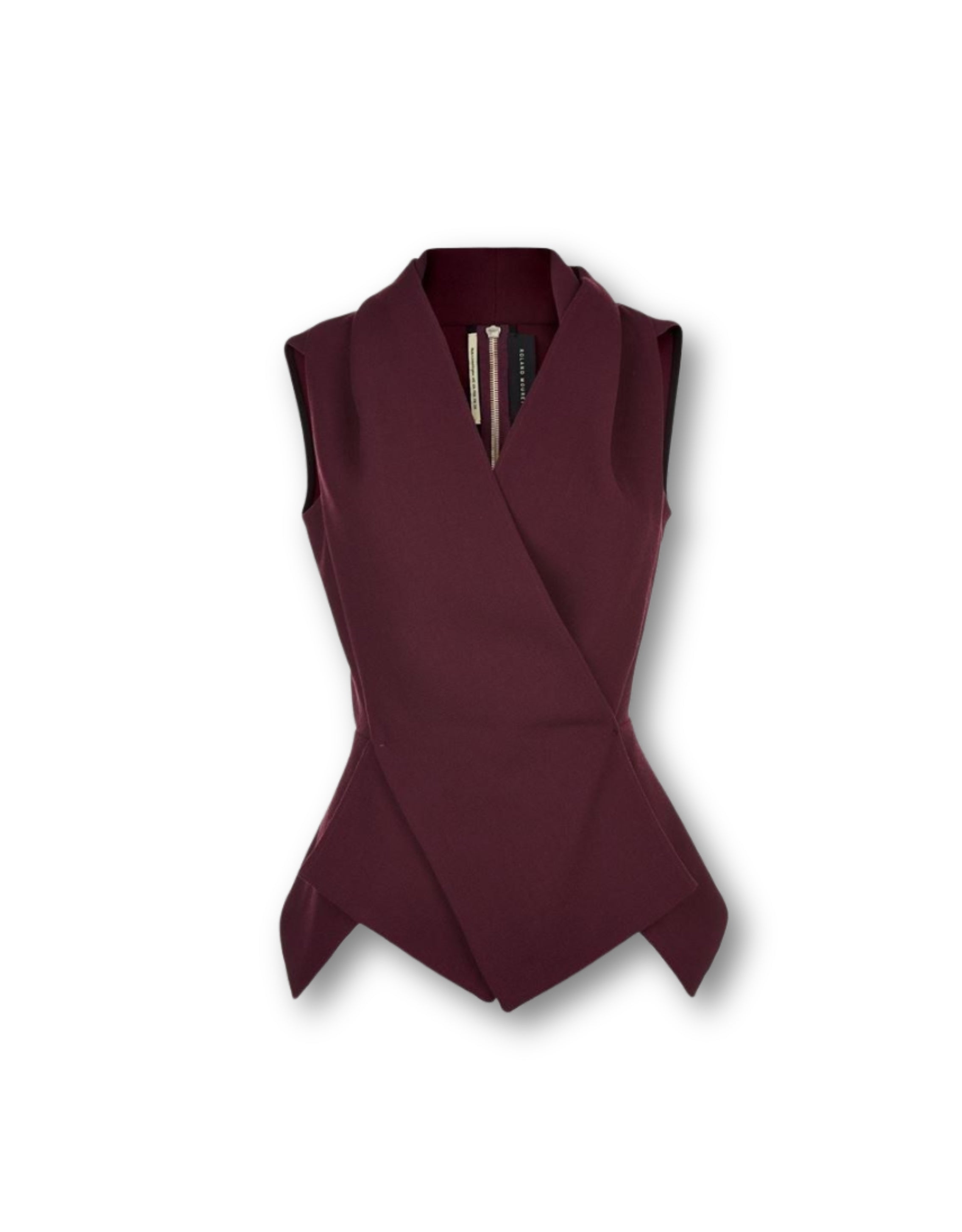 Structured Crossover Vest - Plum